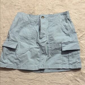 Light Blue Women's Cargo Skirt